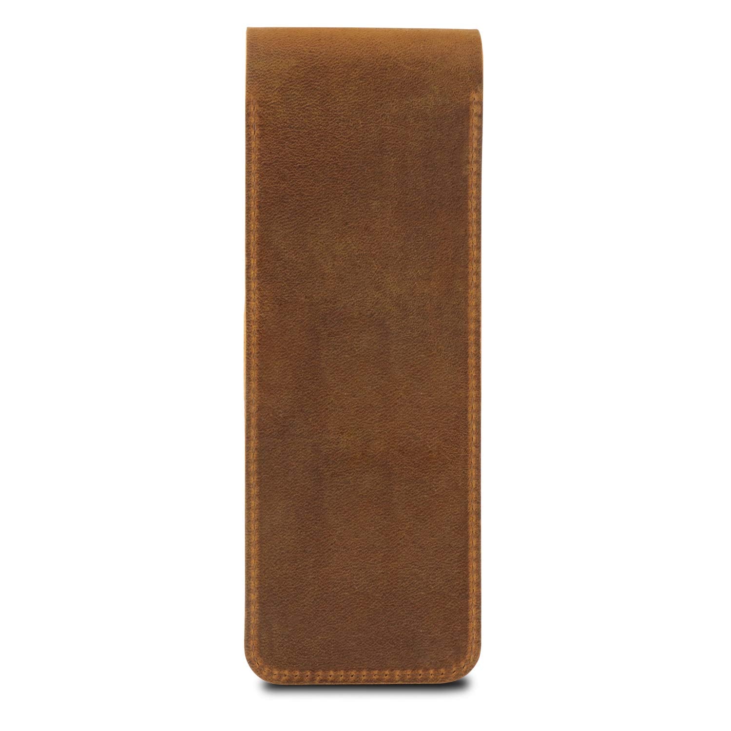 Londo Genuine Leather Pen and Pencil Case with Tuck in Flap, Stationery Bag