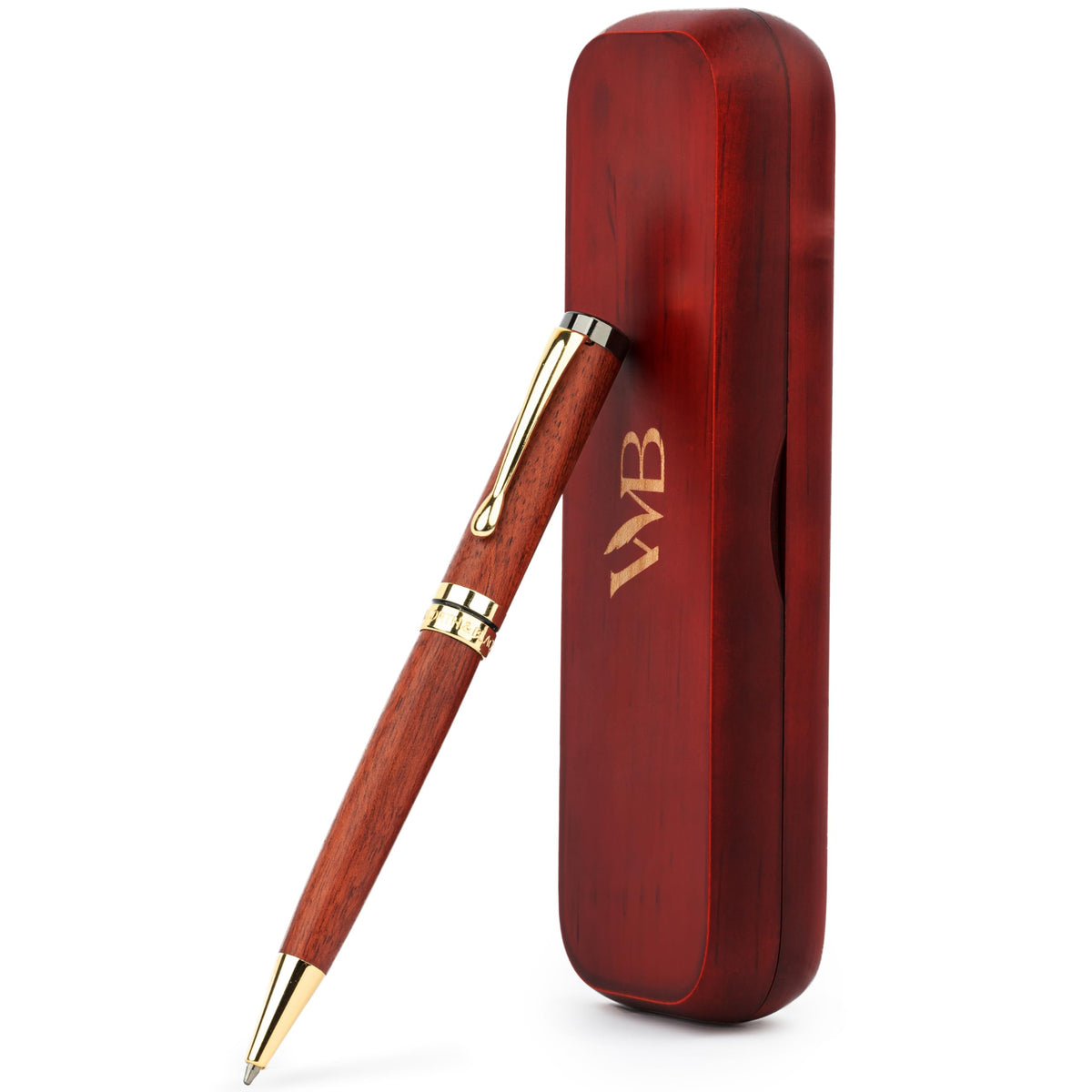 Wordsworth & Black Luxury Refillable Bamboo Wood Ballpoint Pen for Writing