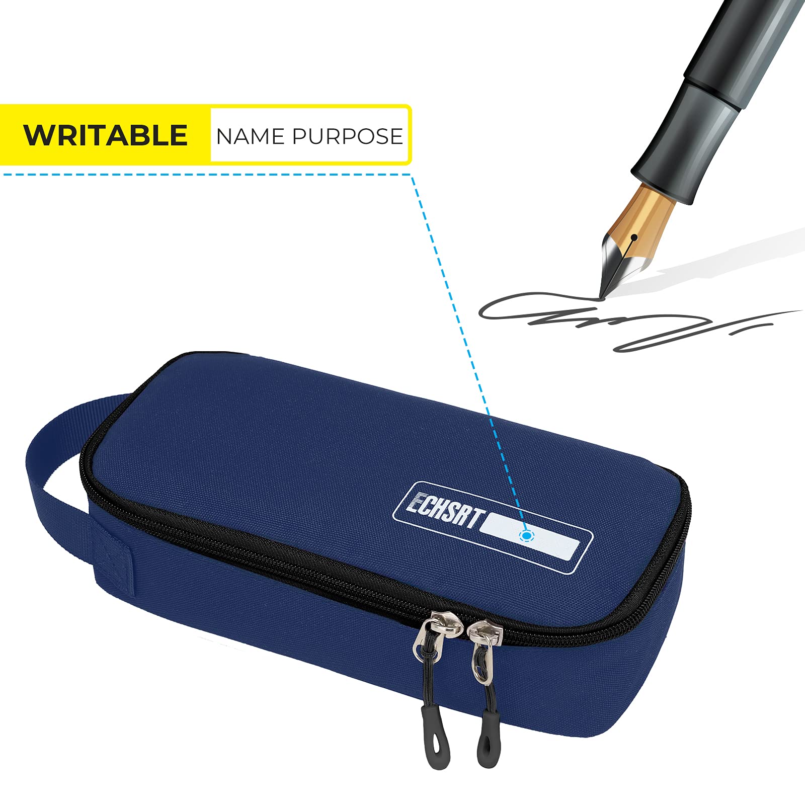 ECHSRT Large Pencil Case, Aesthetic Pen Pouch with Big Capacity, Minimalist Portable Stationery Bag