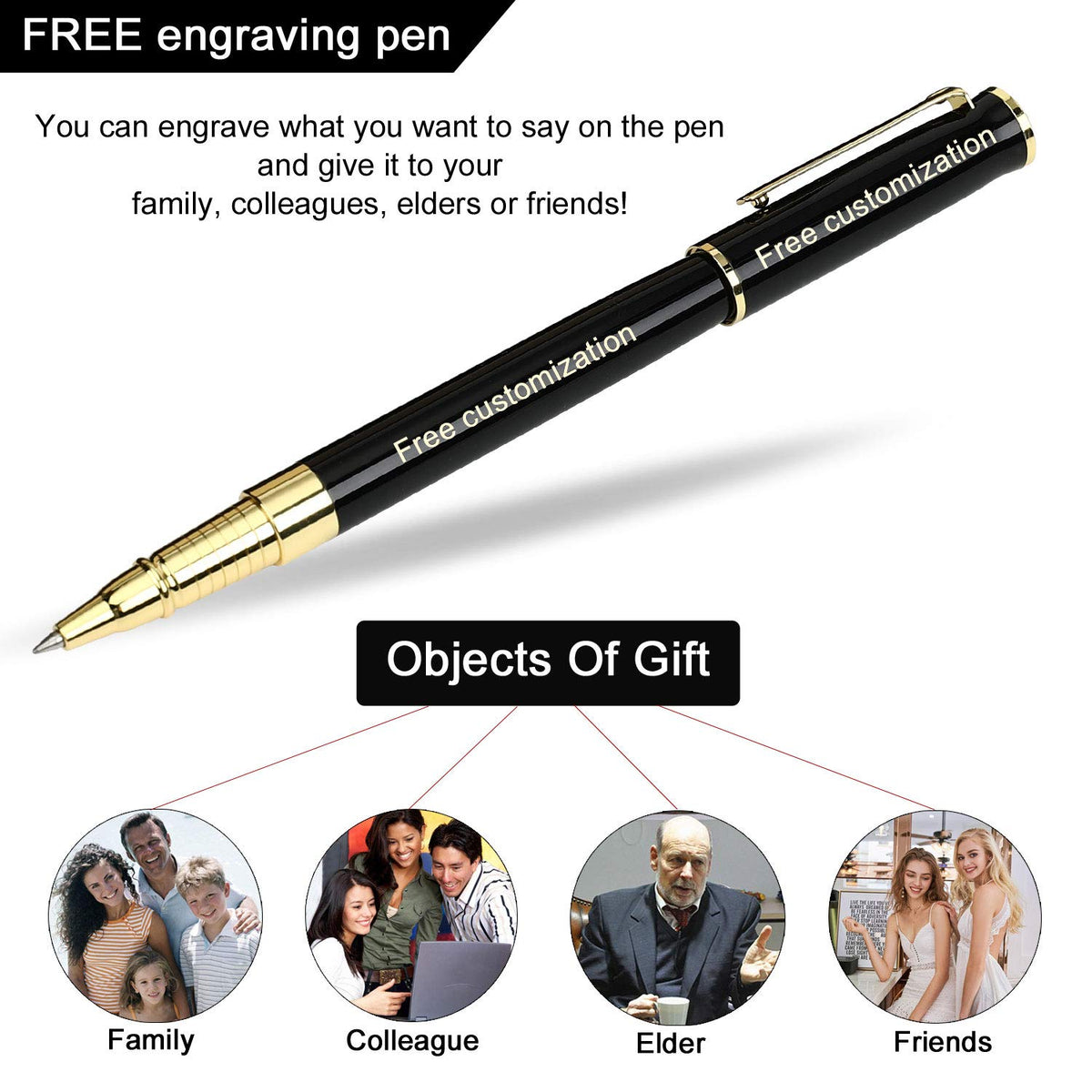 1314 Free Engraving pen Personalized custom pens Roller Ballpen, Ballpoint pen, Ball pen, Medium