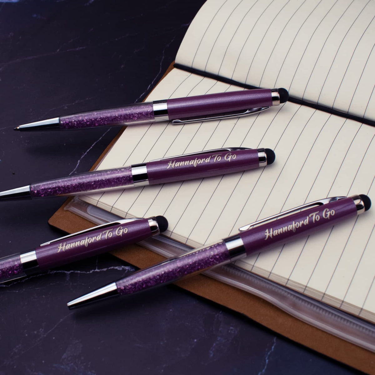 Personalized Business Pens Beautiful Crystal-Engraved your Message Names