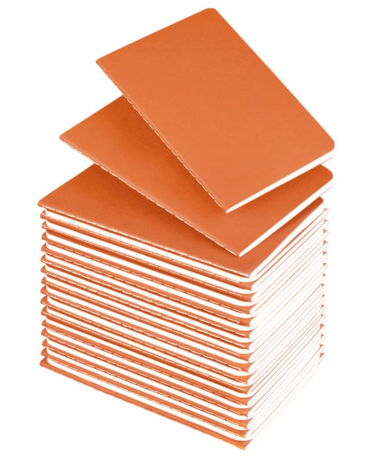 Lzerking Mini Notebooks Bulk 36 Pack Small Pocket Journal Notepads-Orange Cover for Kids 3.5 x 5.5