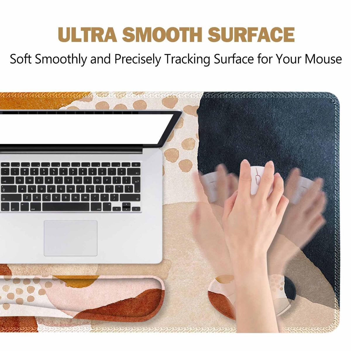 ToLuLu Extended Gaming Mouse Pad, Memory Foam Ergonomic Keyboard Mouse Wrist Rest Support Set