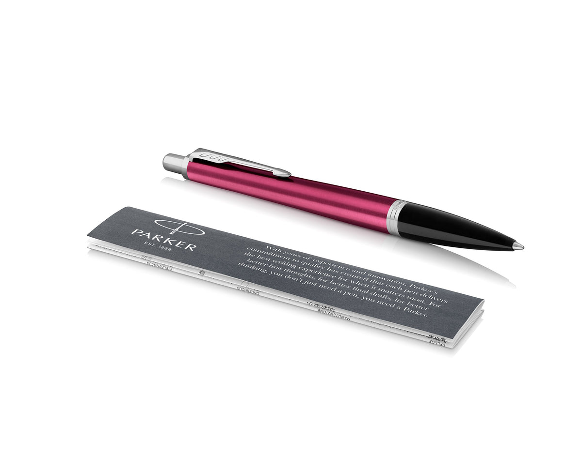 PARKER Urban Ballpoint Pen, Vibrant Magenta with Medium Point Black Ink Refill, Gift Box (1975420)