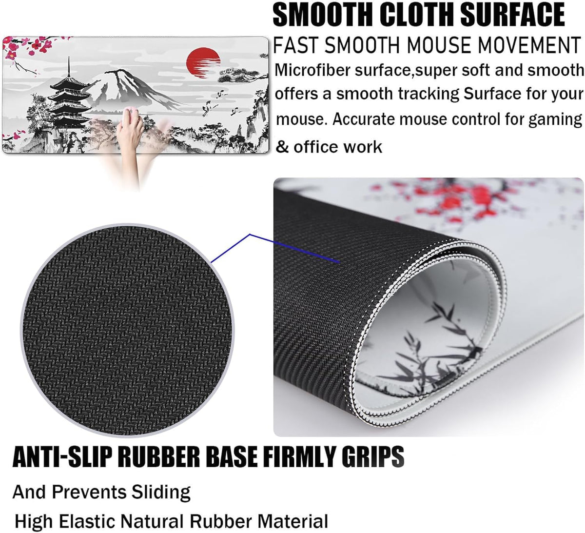 Japanese Landscape Large Mouse Pad Large Extended Mouse Pad