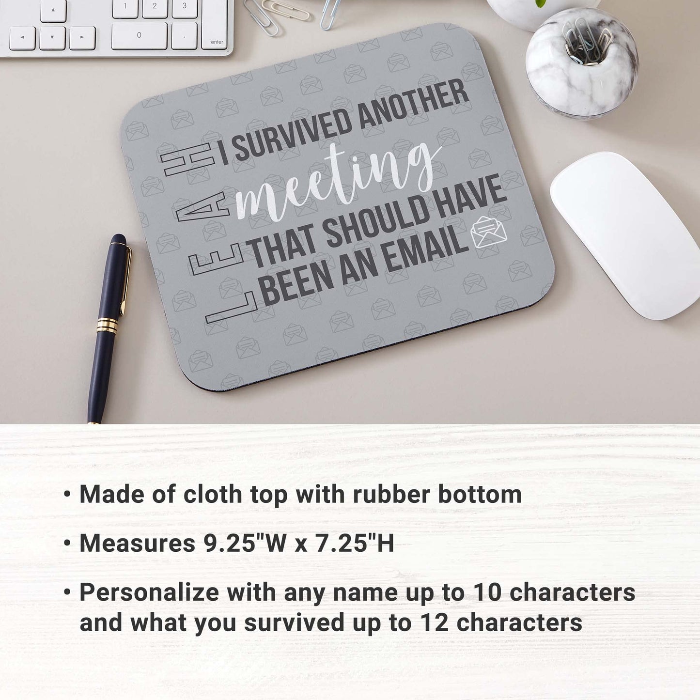 Let's Make Memories Personalized I Survived Another… Mouse Pad - Fun Computer Accessory - for