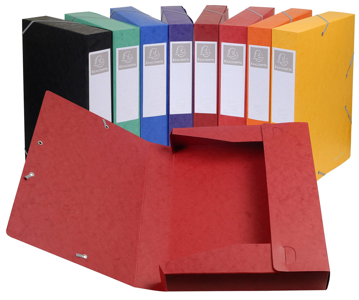 Exacompta - Ref 16017H - Cartobox Pressboard Filing Box - 25 x 33cm, Suitable for A4+ Documents