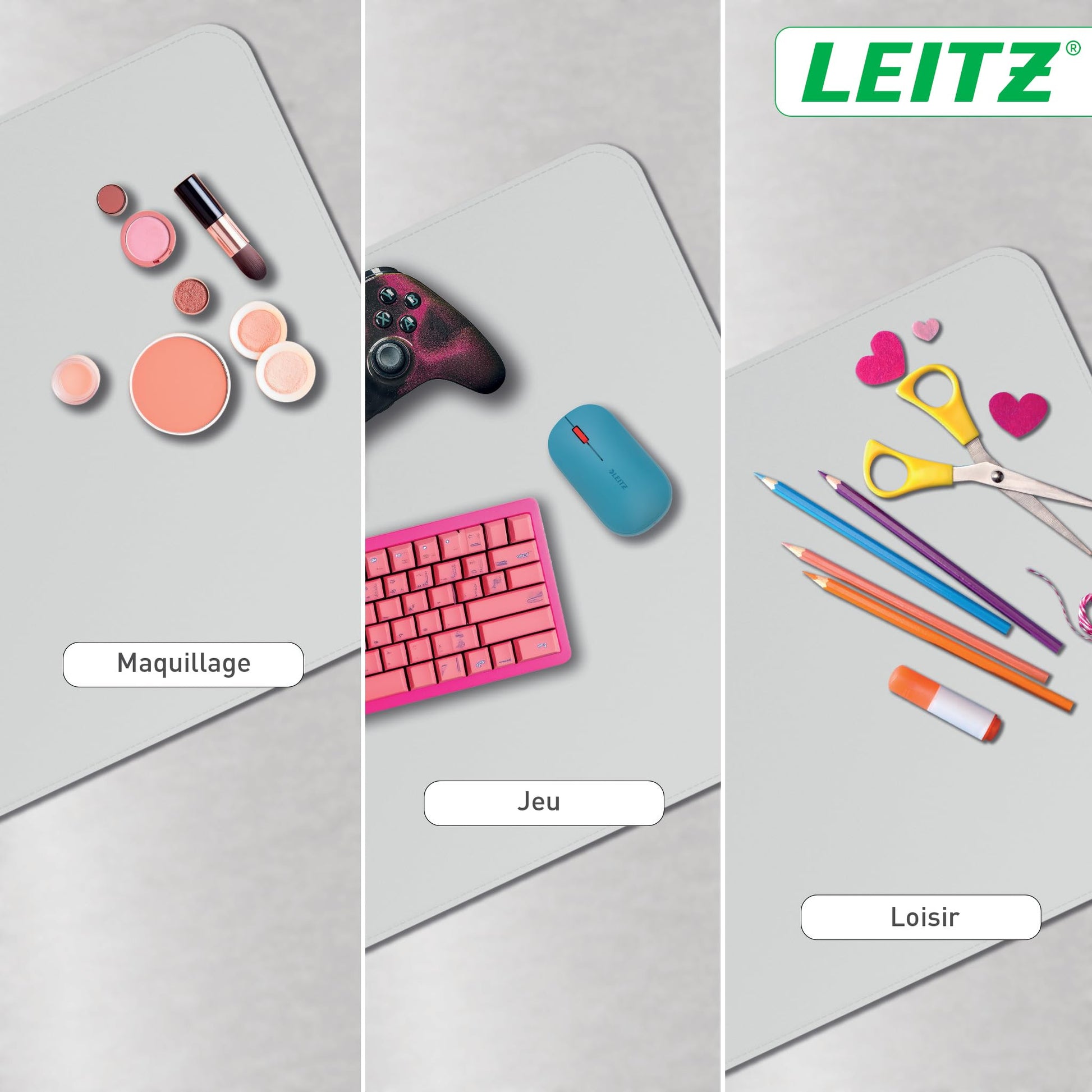 Leitz Large Desk Pad: Waterproof Non-Slip Desk Pad, Keyboard Mouse Pad for Office or Home Durable