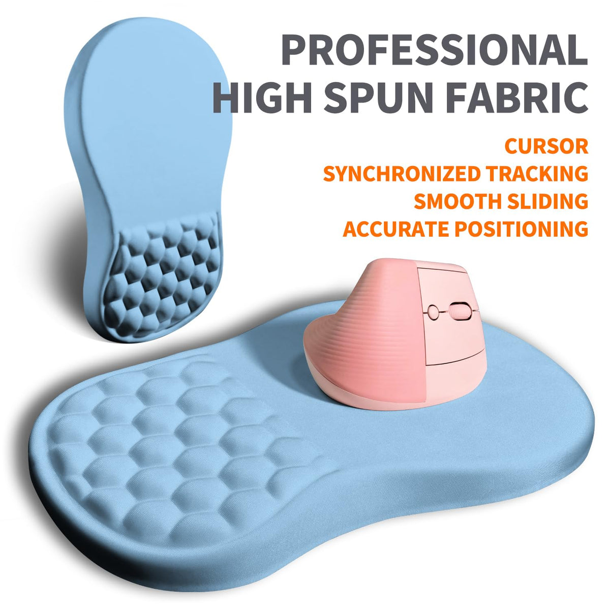 Armanza Ergonomic Joint Wrist Support Mouse Pad with Memory Foam Cushion Massage Bump, Carpal