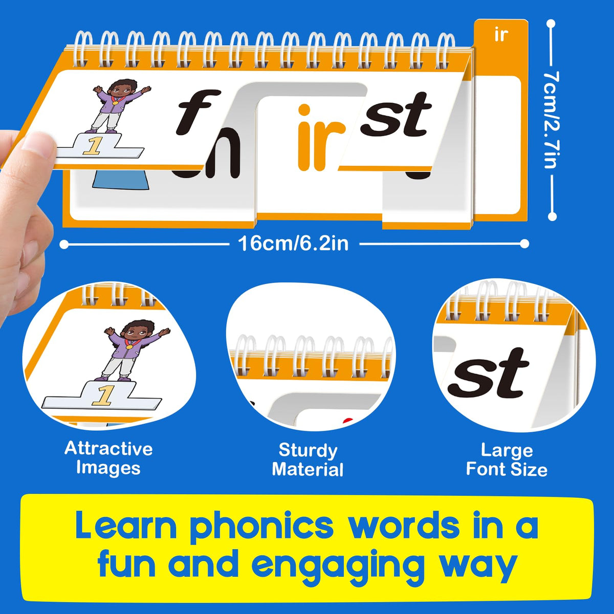 Phonics Flash Cards & Word Family Build Book, 40 Read and Rhyme Flip Books
