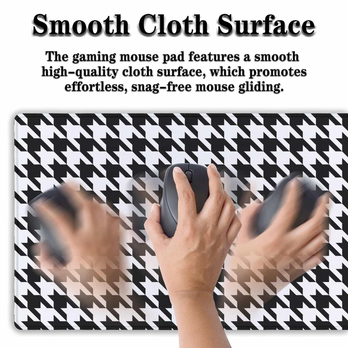 Samgula Gaming Mousepad Black and White Desk Mat for Desk Big Mouse Pads Keyboard Pad Home Office