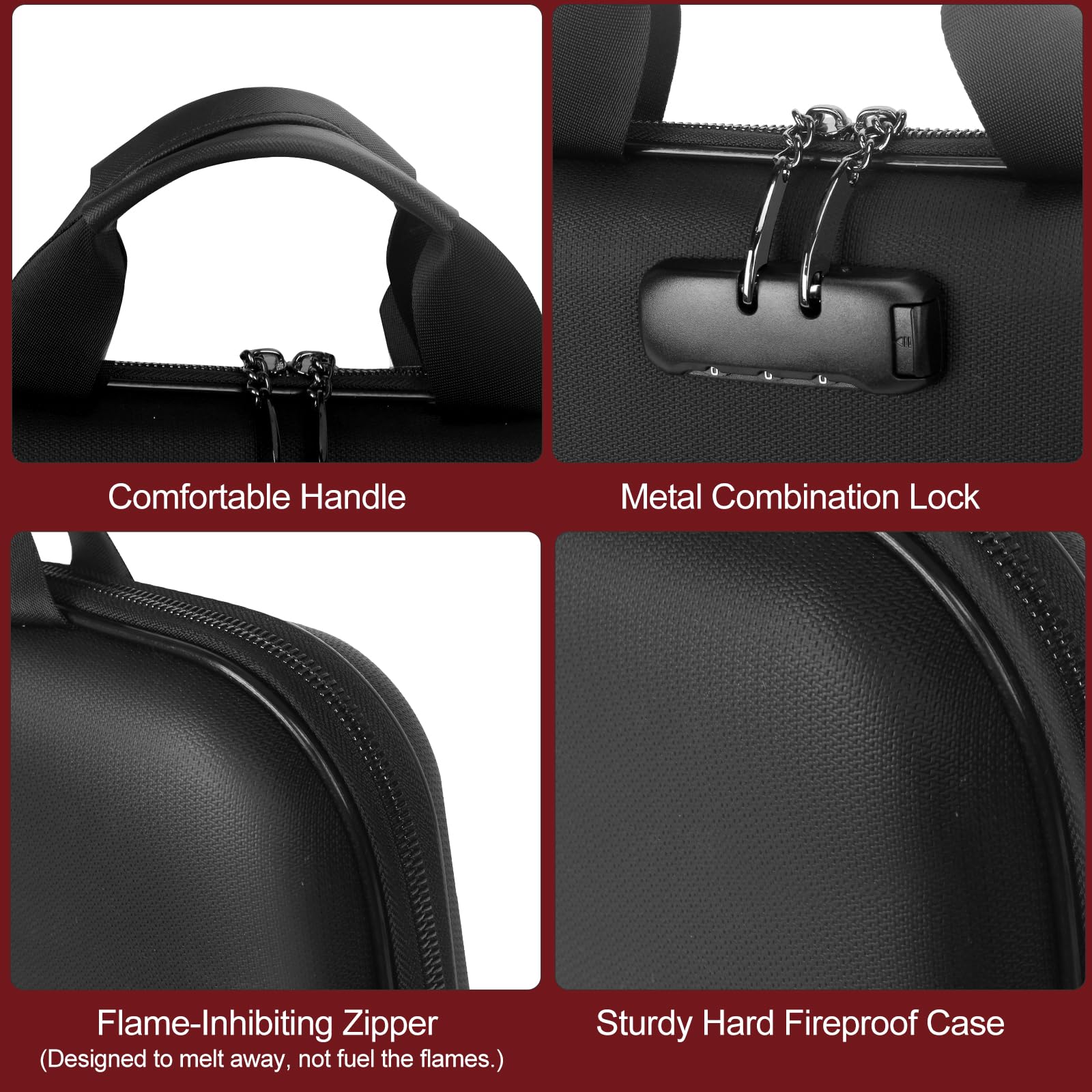 HECHN Fireproof Document Organizer with Lock for Important Documents, File