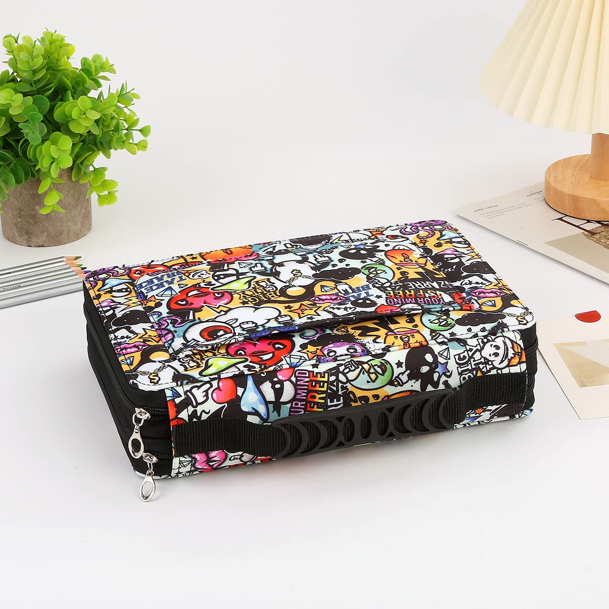 Lbxgap 68 Slots Marker Pen Organizer Case w/Handle