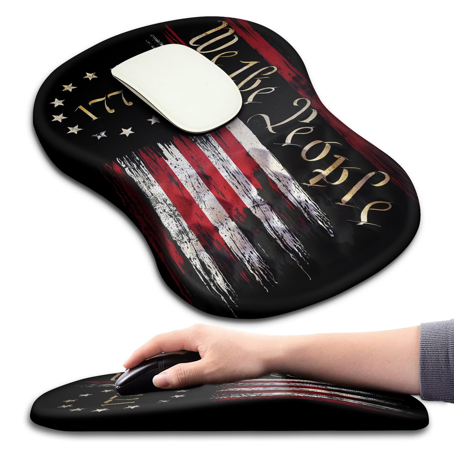 Hokafenle Ergonomic Mouse Pad Wrist Support with Massage Design, Wrist Rest Pain Relief Mousepad