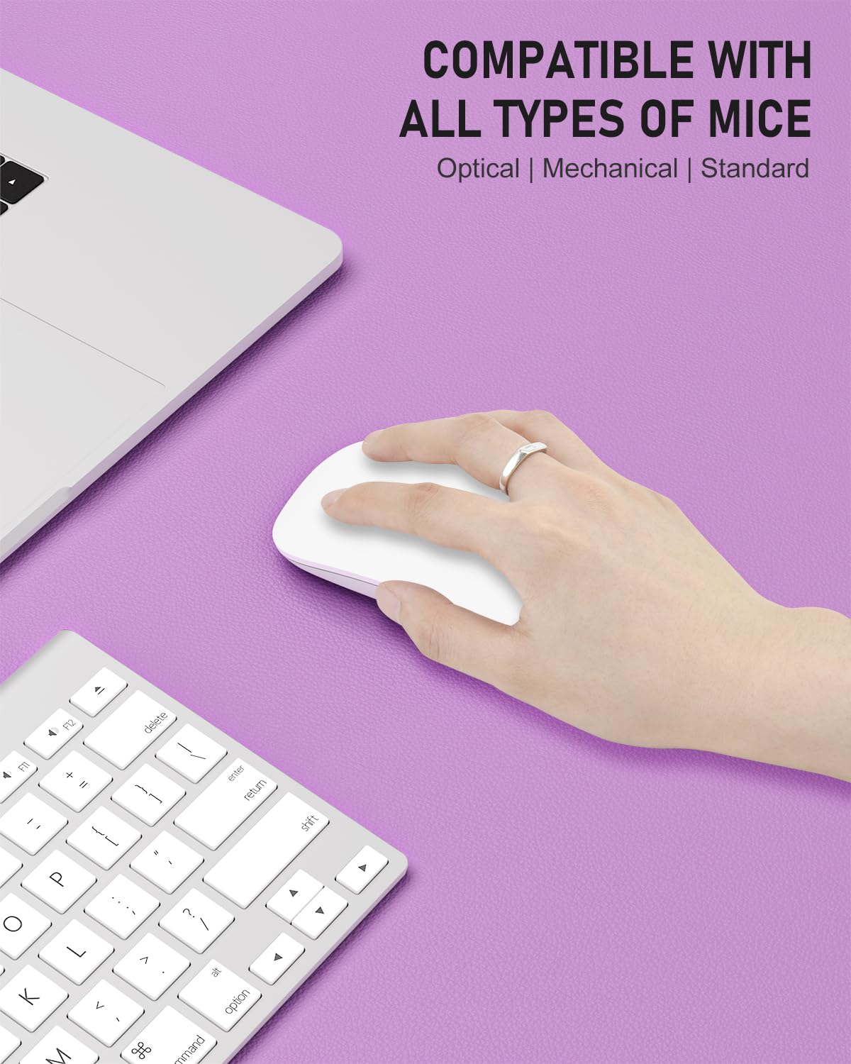 Niniubye Desk Pad, 48" x 17" PU Leather Non-Slip Desk Mat Large Mouse Pad for Desktop, Waterproof