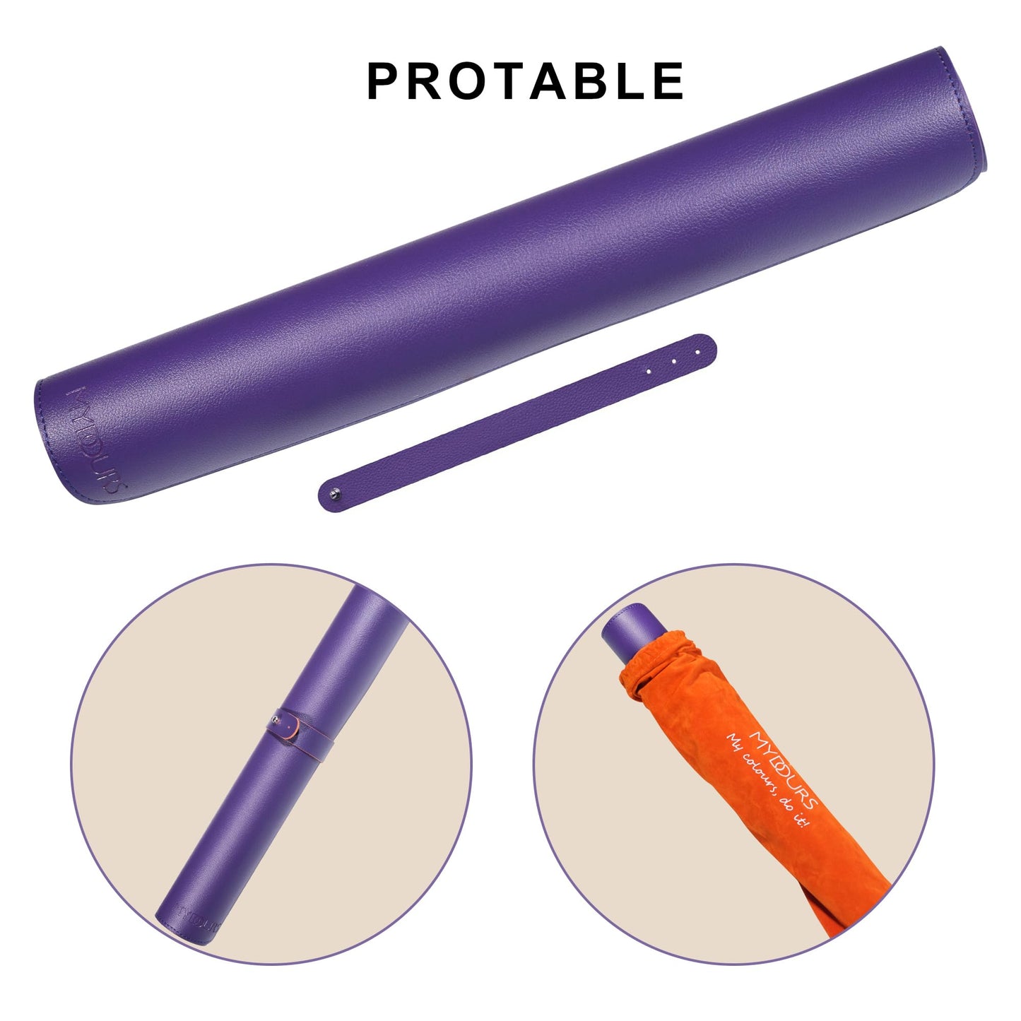 Mydours 38"x16" Large Desk Pad, Purple Desk Mat, XL PU Leather Mouse pad