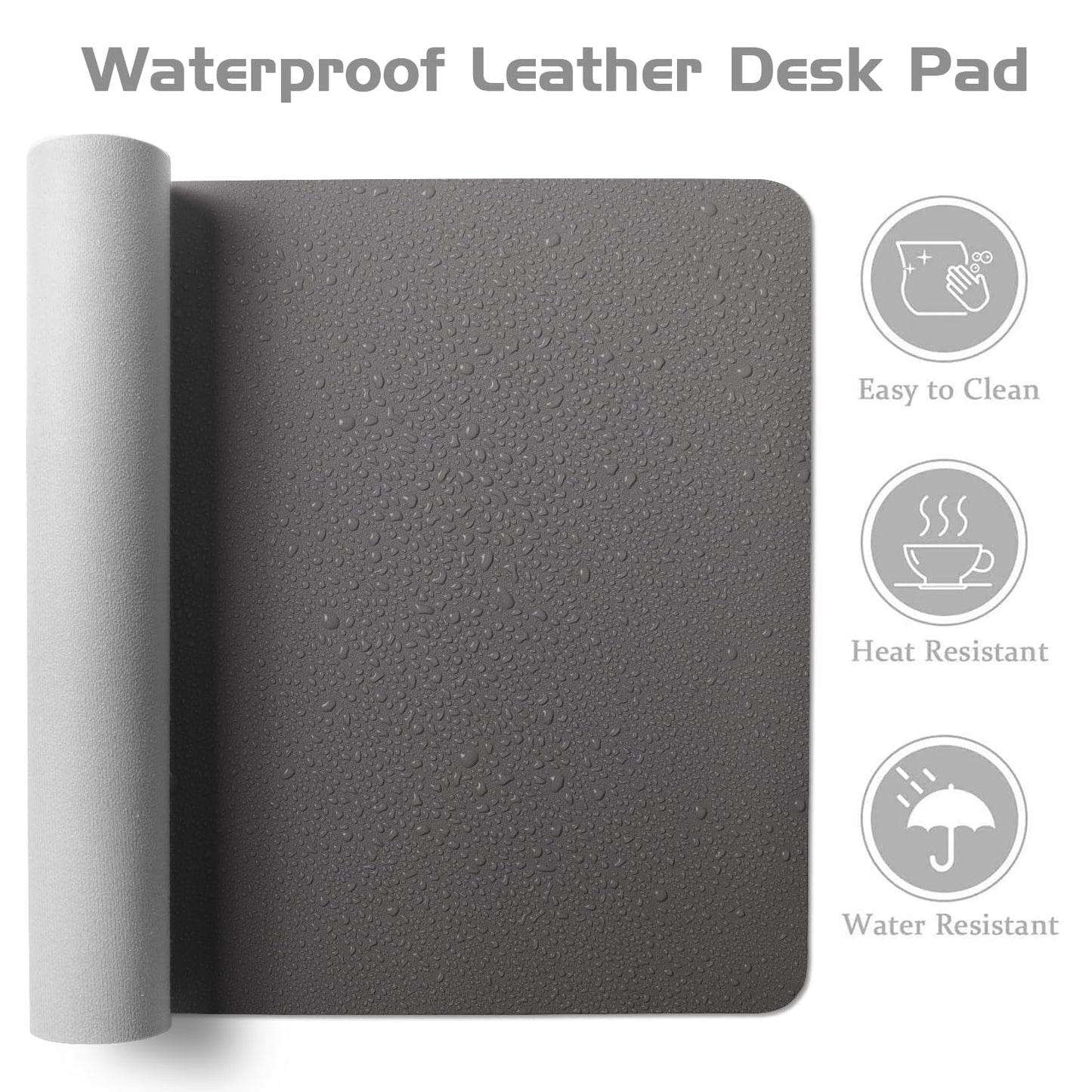 Aothia Leather Desk Pad Protector, Office Desk Mat, Large Mouse Pad, Laptop Desk Pad, Non-Slip PU