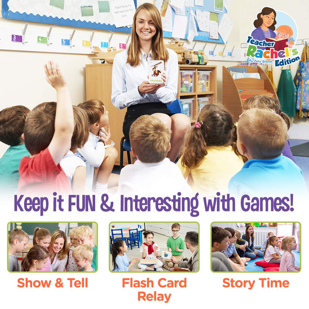 Teacher Rachel's Educational Flash Cards for Toddlers - Set Of 5 184 Cards Pre K-K Mega Flashcards