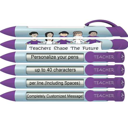 Greeting Pen Customized Teachers Shape the Future Personalized Ballpoint Pen Set - Custom Message