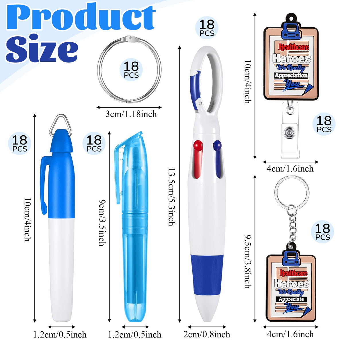 Henoyso Nurse Badge Reel Bulk,108 Pcs,Novel