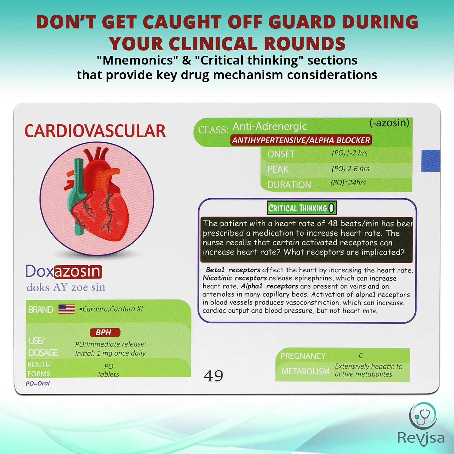 Revisa Top 300 Drugs Pharmacology Flash Cards - Complete Nursing Pharmacology Study Guide