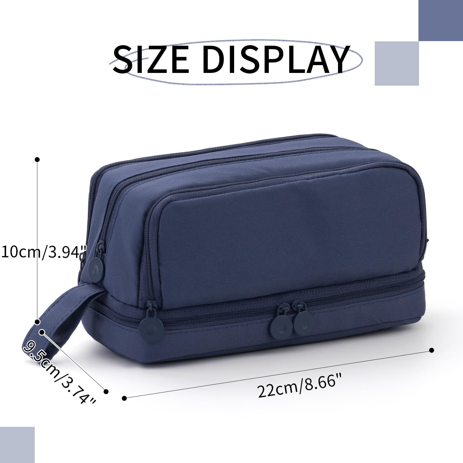 CICIMELON Large Capacity Pen Pencil Case with 4 Compartments, Multi-Slot Pencil Pouch Bag Aesthetic