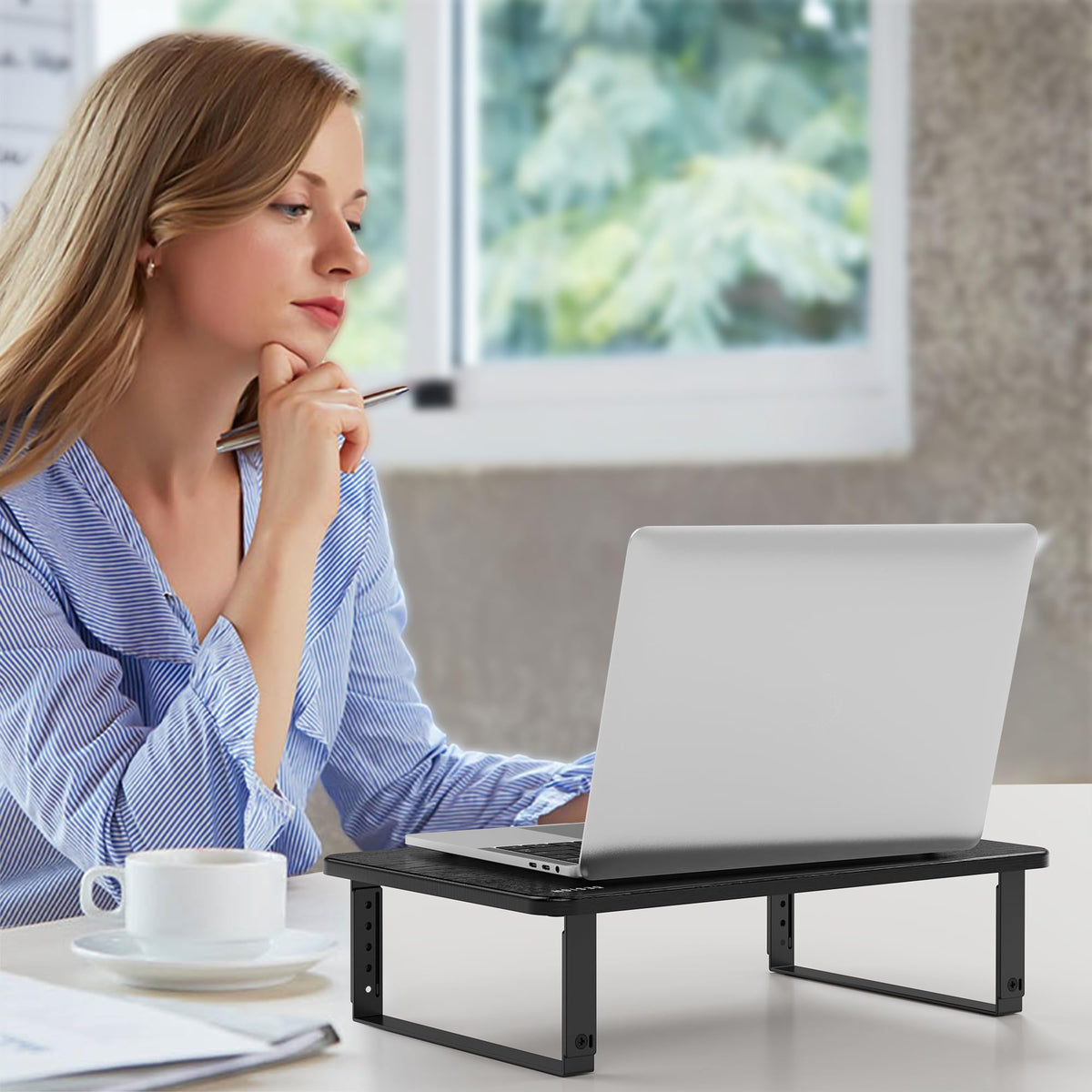 BESIGN MS01 Monitor Stand Riser, Height Adjustable Laptop Stand, Computer Monitor Stand for