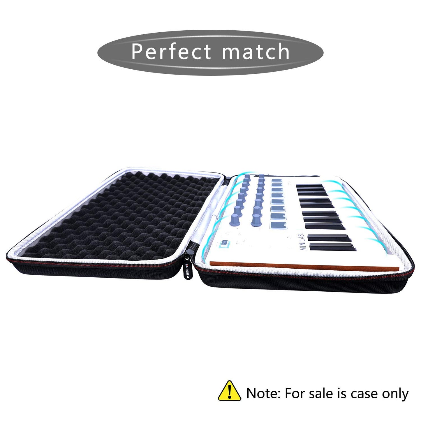 LTGEM Case Compatible with Arturia MiniLab 3 Universal MIDI Controller, Black(Case Only)