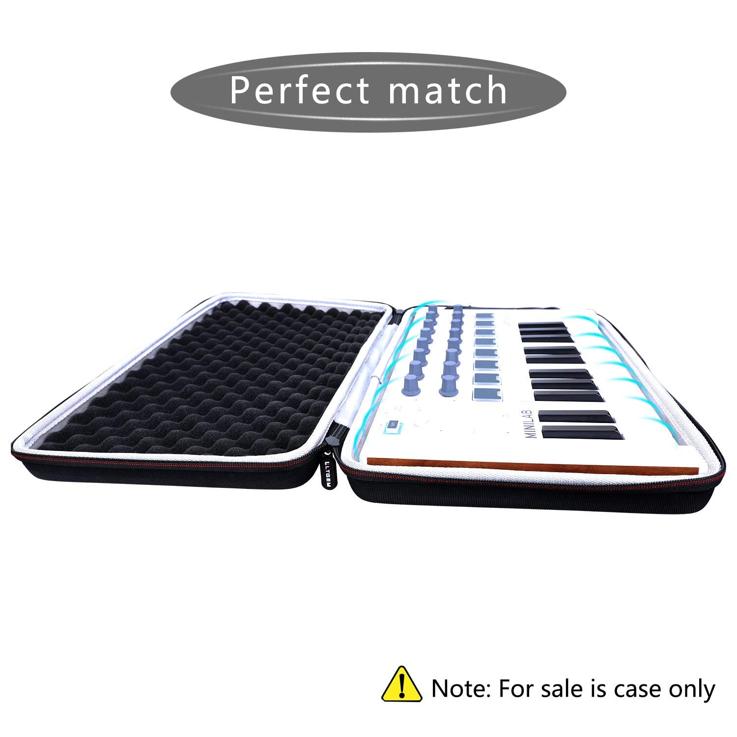 LTGEM Case Compatible with Arturia MiniLab 3 Universal MIDI Controller, Black(Case Only)
