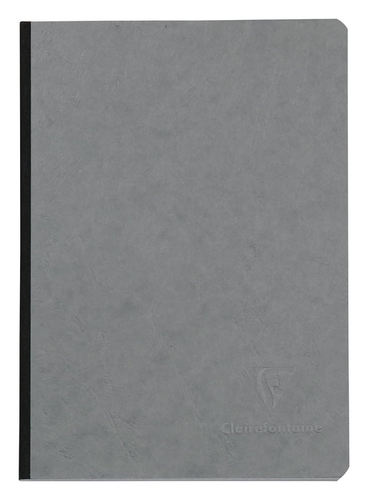 Clairefontaine 795425C Collection Age Bag A Grey Canvas Back Stitched Notebook - A5 14,8x21 cm