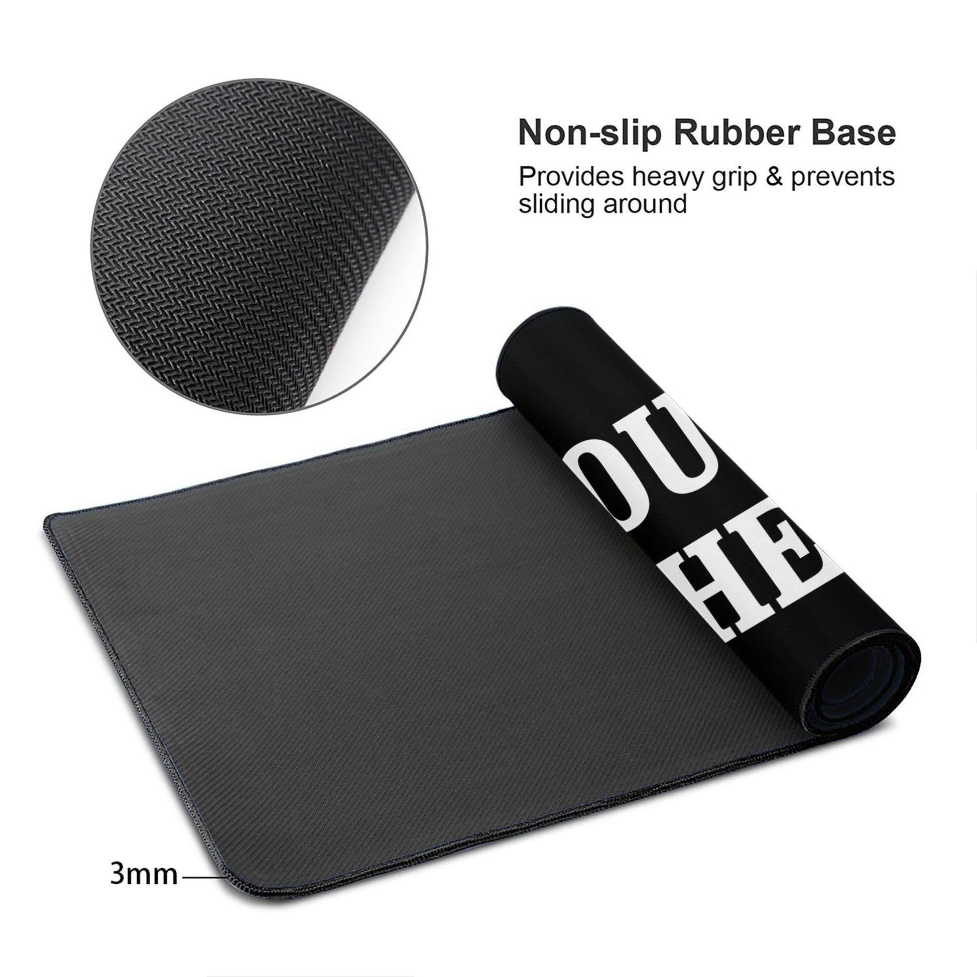 OHORTEB Custom Mouse Pad with Photo, Personalized Image Text Laptop Desk Mat, Customized Non-Slip