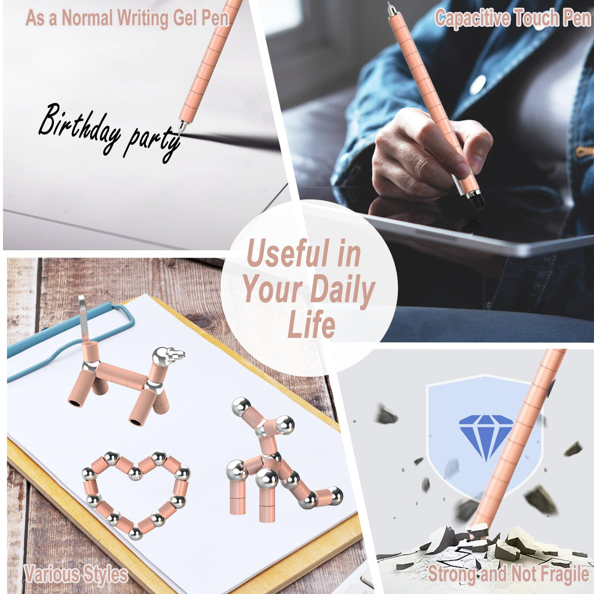 Fidget Gel Pen Teen Girls Gift Ideas - Unique Back to School Supplies Gift for Students & Teachers