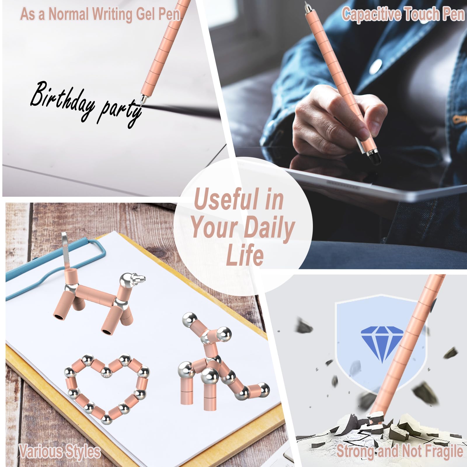 Fidget Gel Pen Teen Girls Gift Ideas - Unique Back to School Supplies Gift for Students & Teachers