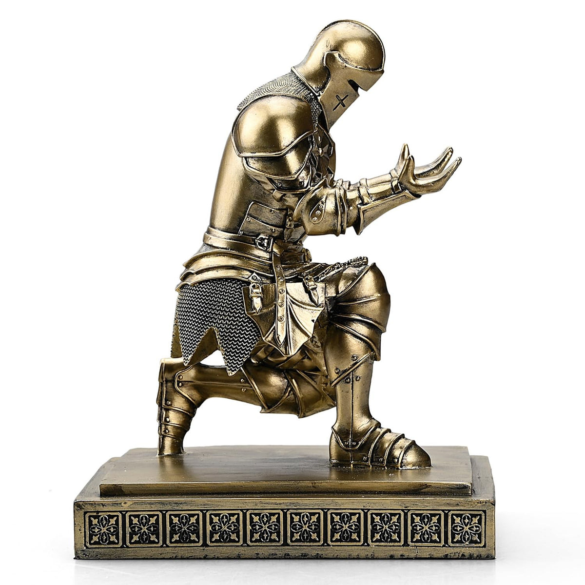 Medieval Warrior Knight Pen Holder Fun Desk Accessories Paperweight Bronze