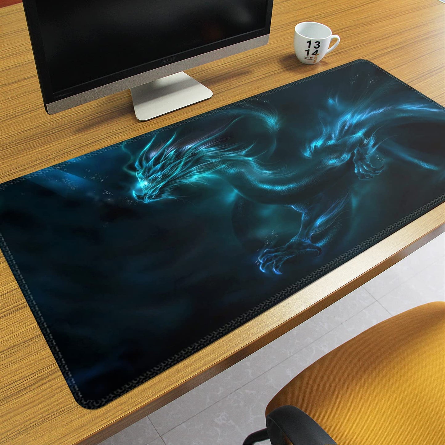 Meffort Inc Extended XXL Mouse Pad Thick Water Resistance Desk Mat with Non-Slip Rubber Pad for