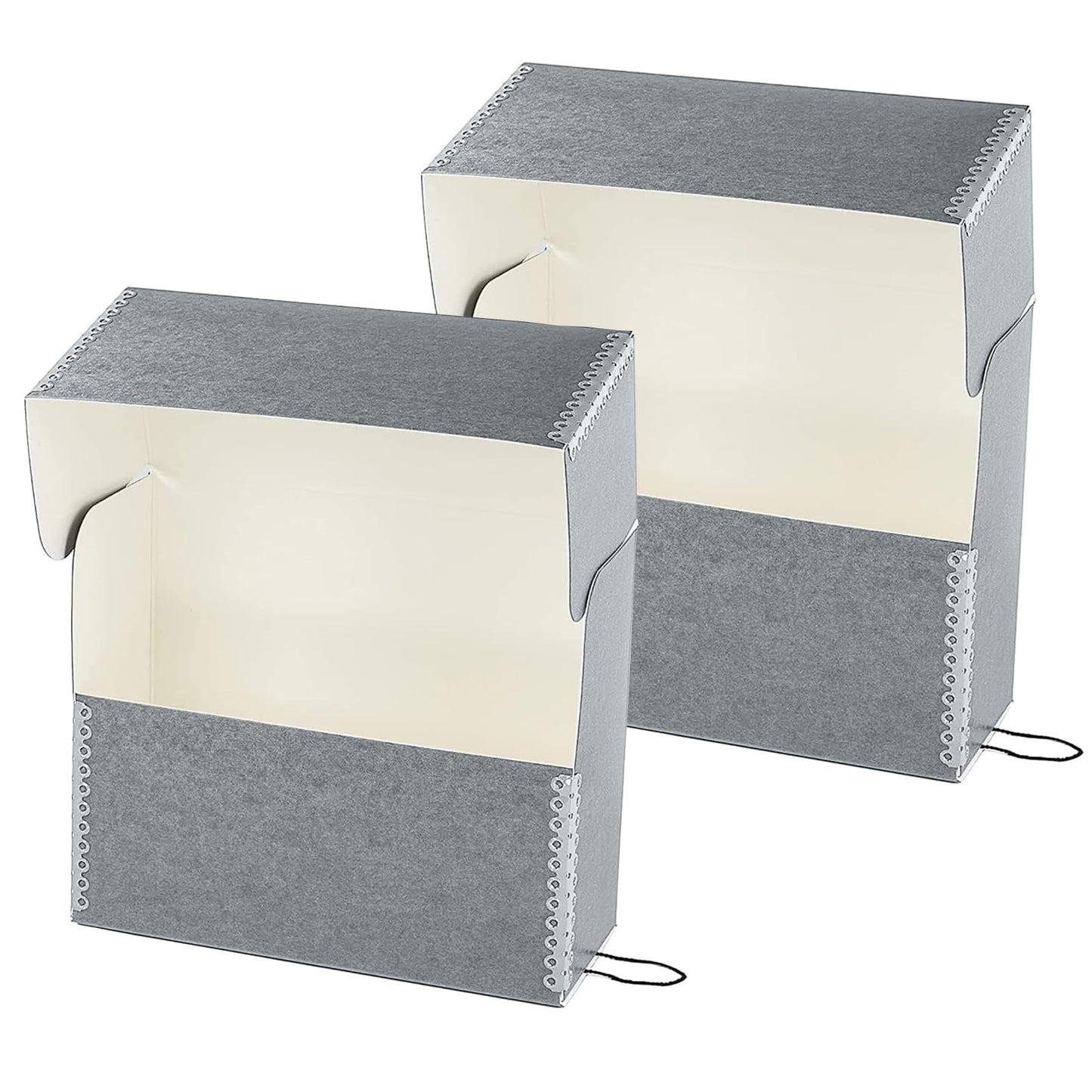 Lineco Archival Document Storage Box, Gray, 15.5" x 12.5" x 5"