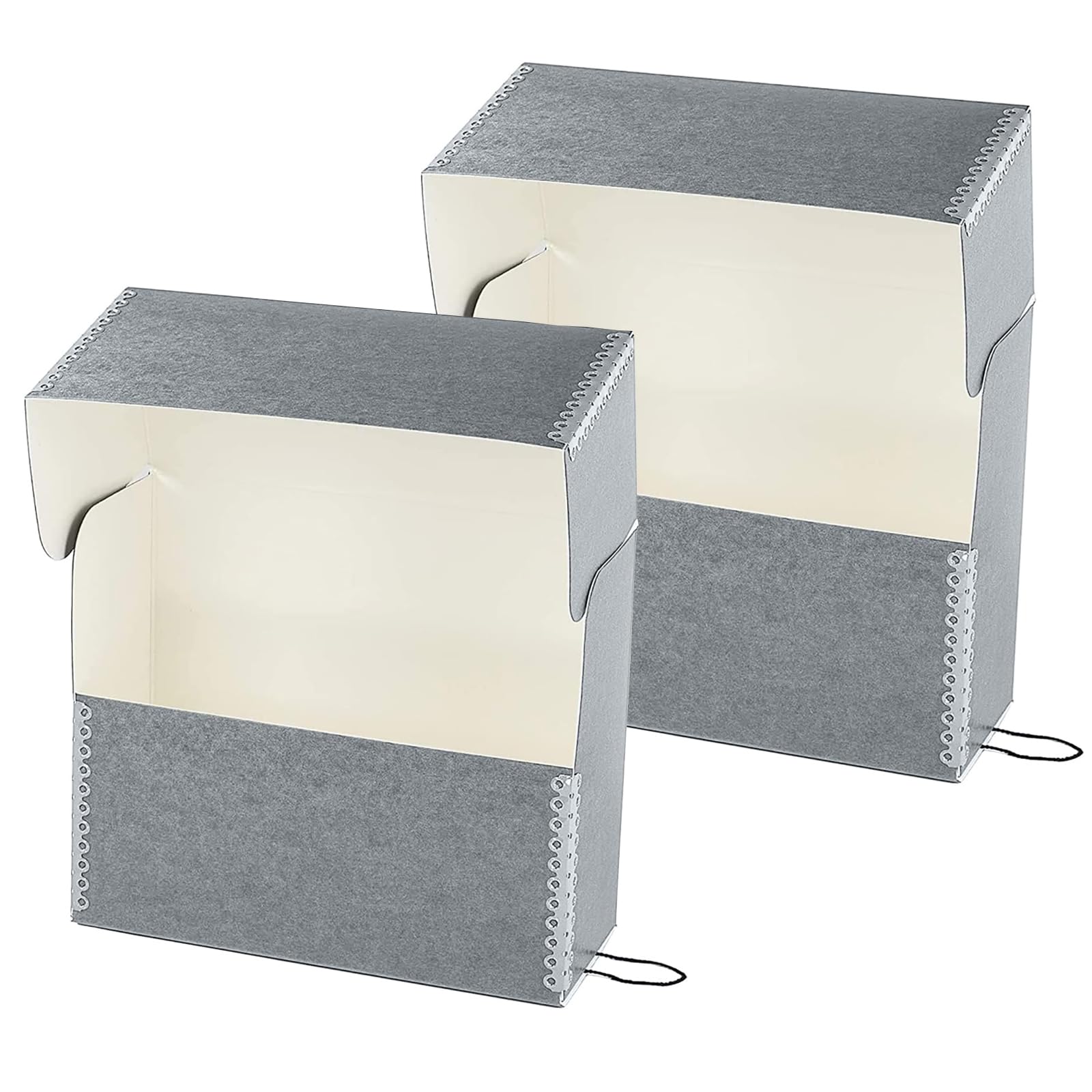 Lineco Archival Document Storage Box, Gray, 15.5" x 12.5" x 5"