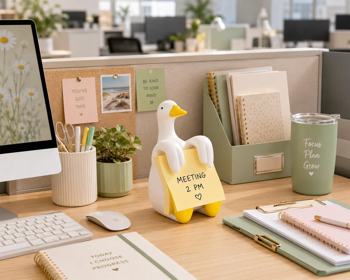 HORTIX Silly Goose Pop-Up Sticky Note Dispenser for 3 x 3 in Notes, Yellow