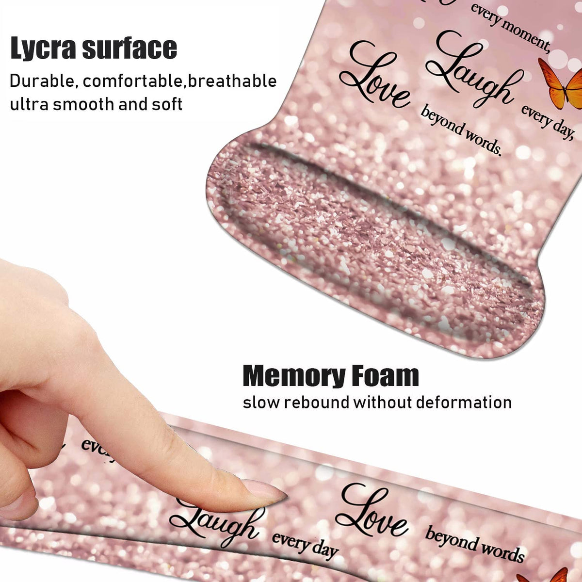 Keyboard Wrist Rest and Mouse Wrist Rest Pad Set with Coasters, Ergonomic Support, Non-Slip PU