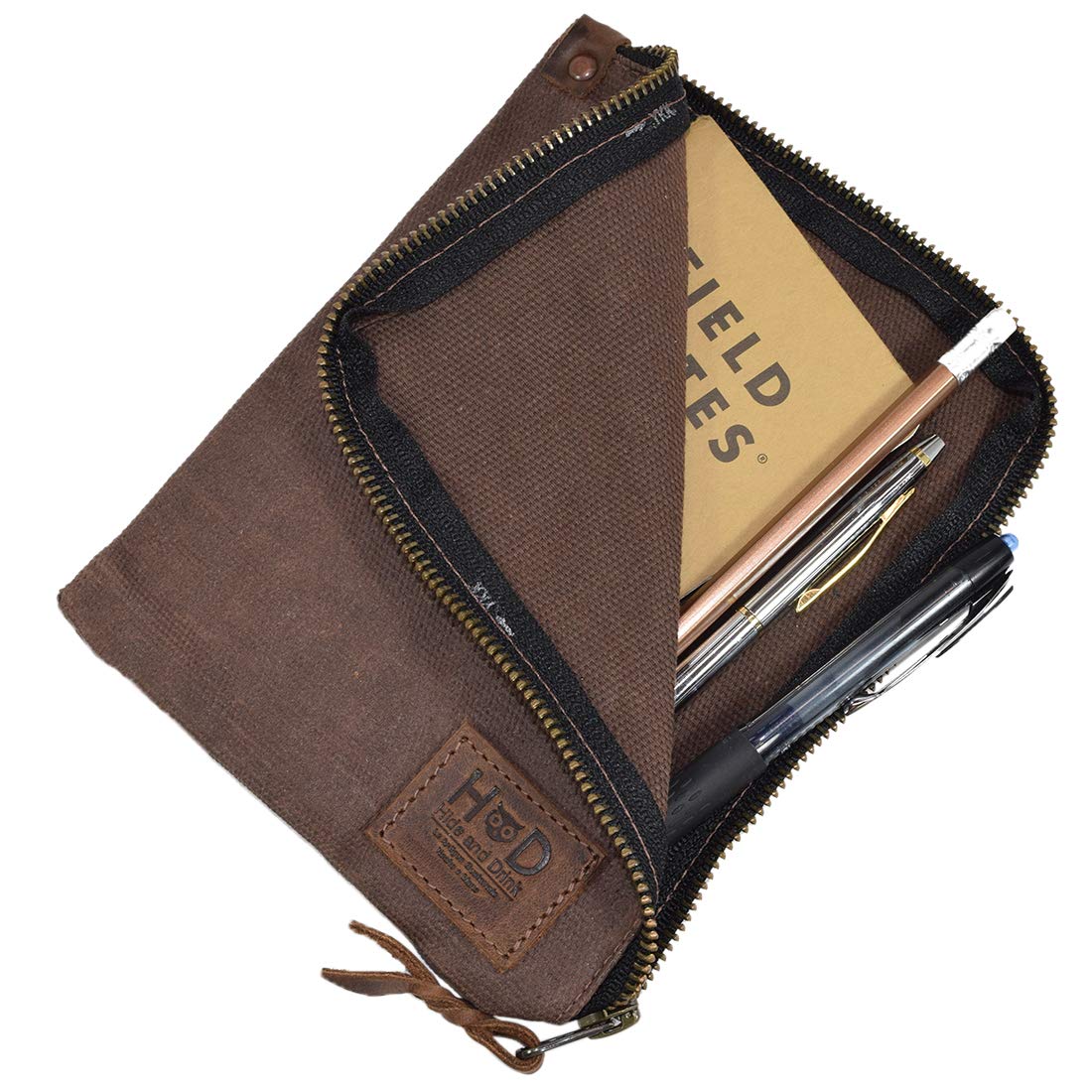 Hide & Drink, Scribbler Case for Notebook Handmade from Waxed Canvas (Honey Bourbon)