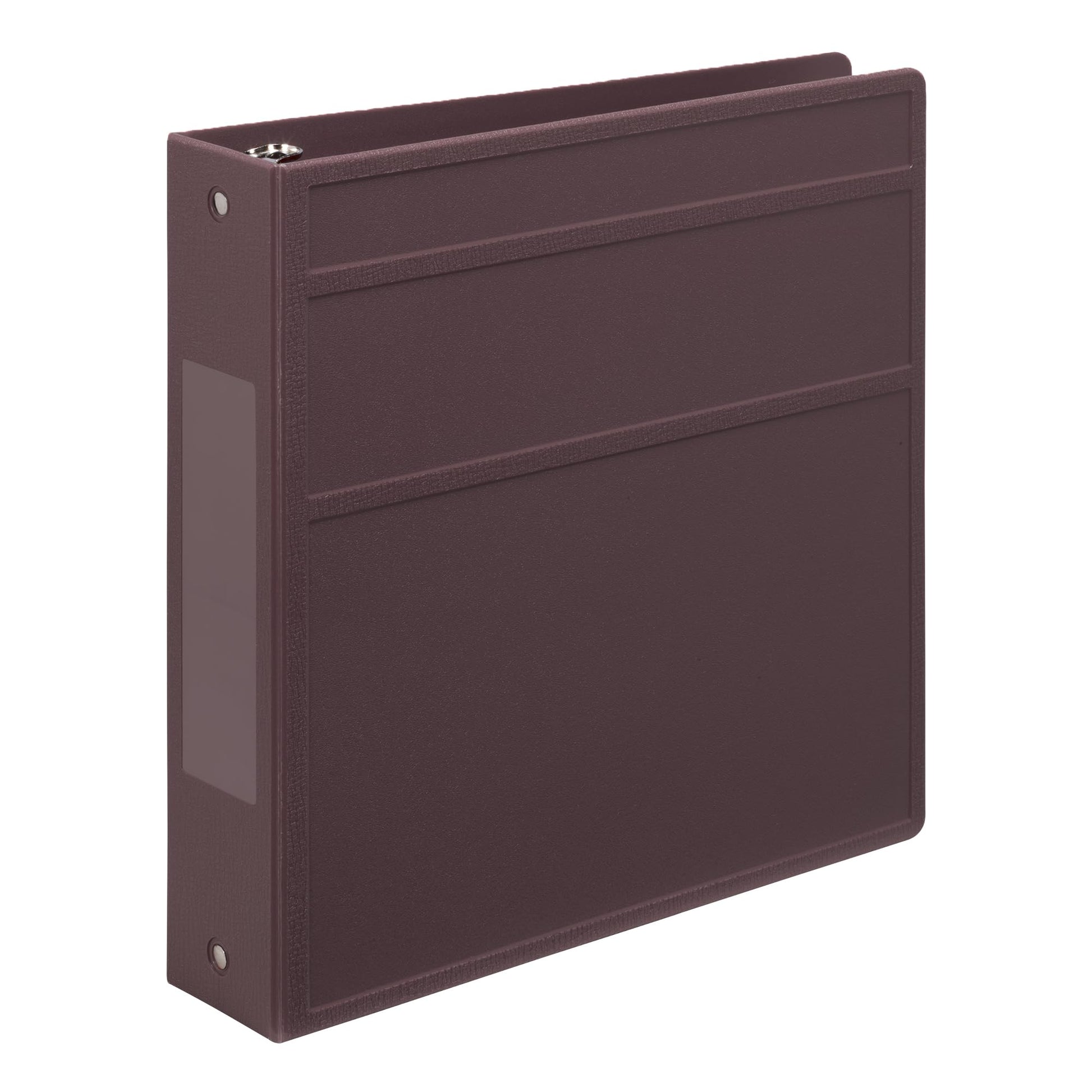 Carstens 2-Inch Heavy Duty 3-Ring Binder - Side Opening, Plum, Durable Plastic, Precision No-Gap