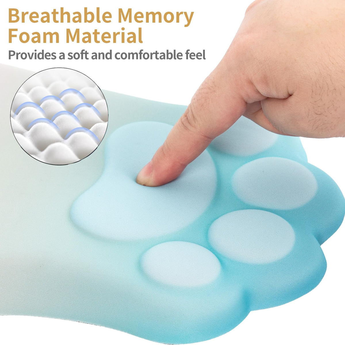 L-SPOUTTO Ergonomic Mouse Pad with Wrist Rest,Cute Mouse Pad Wrist Support