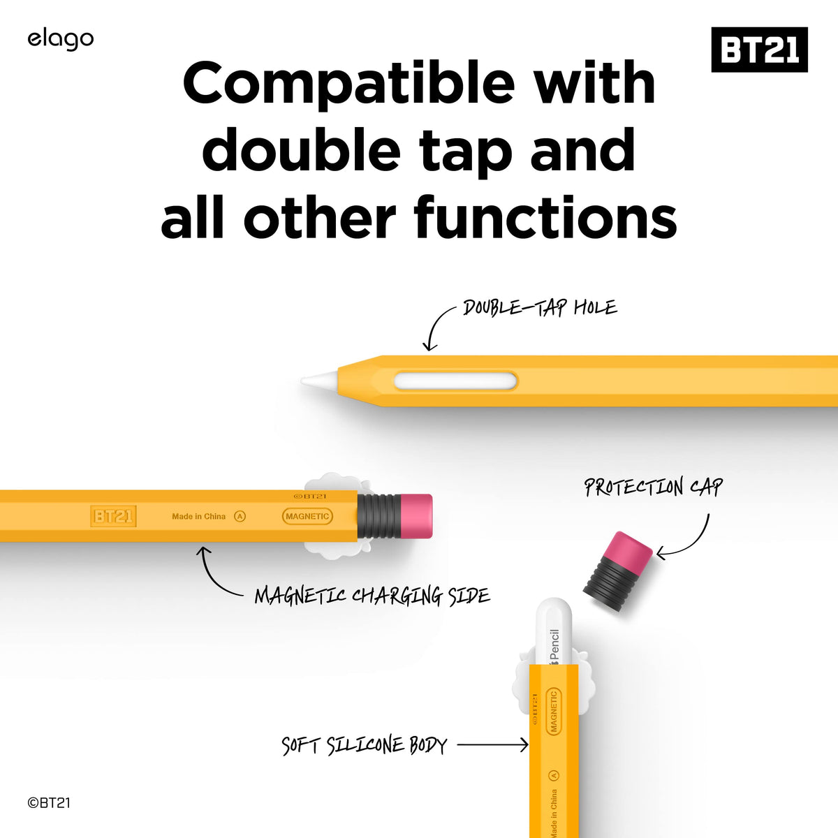 elago l BT21 for Apple Pencil Pro & 2nd Gen