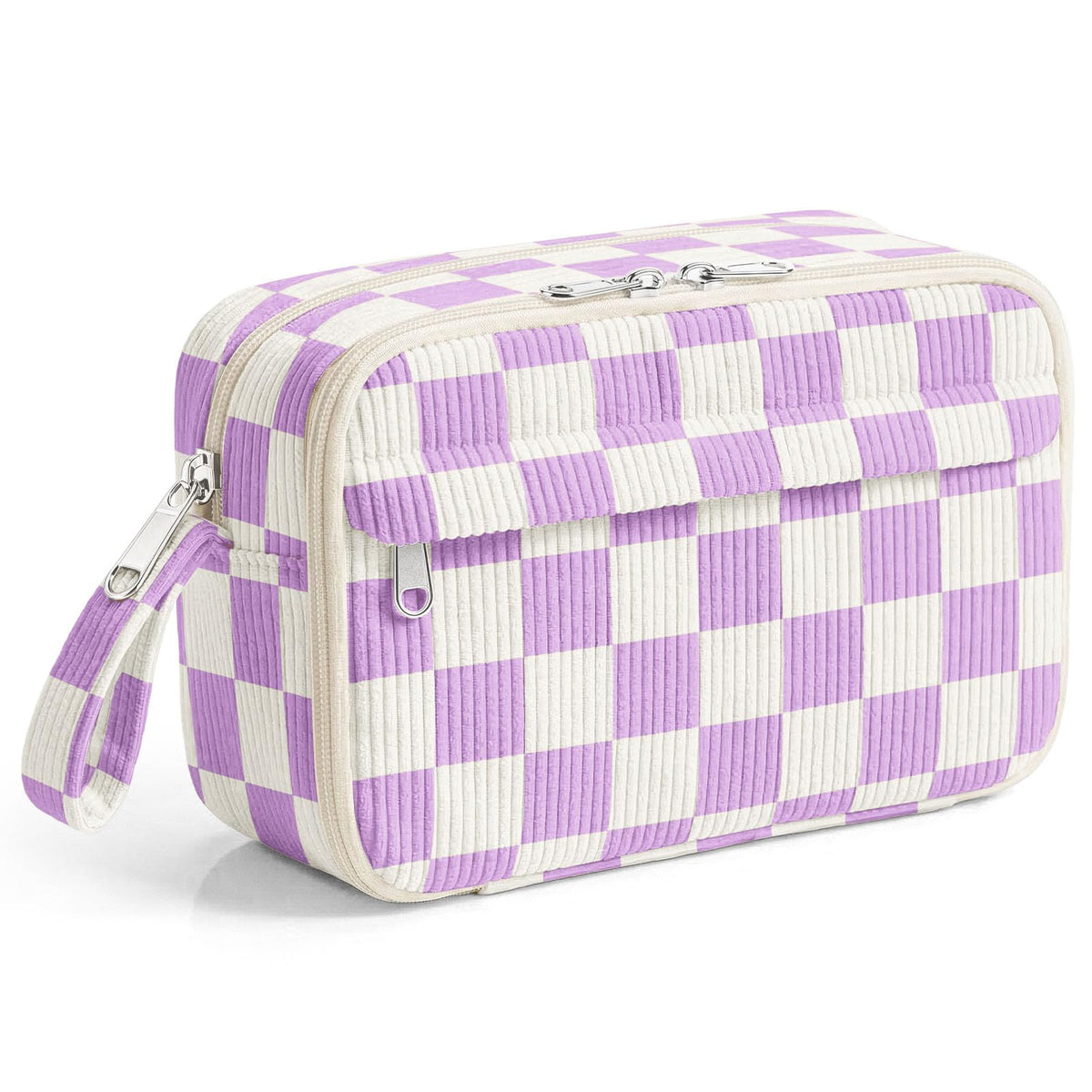 WOBAGMEN Cute Pencil Case,Large Corduroy Zippered Pencil Case Pouch, Aesthetic Pencil Bag with