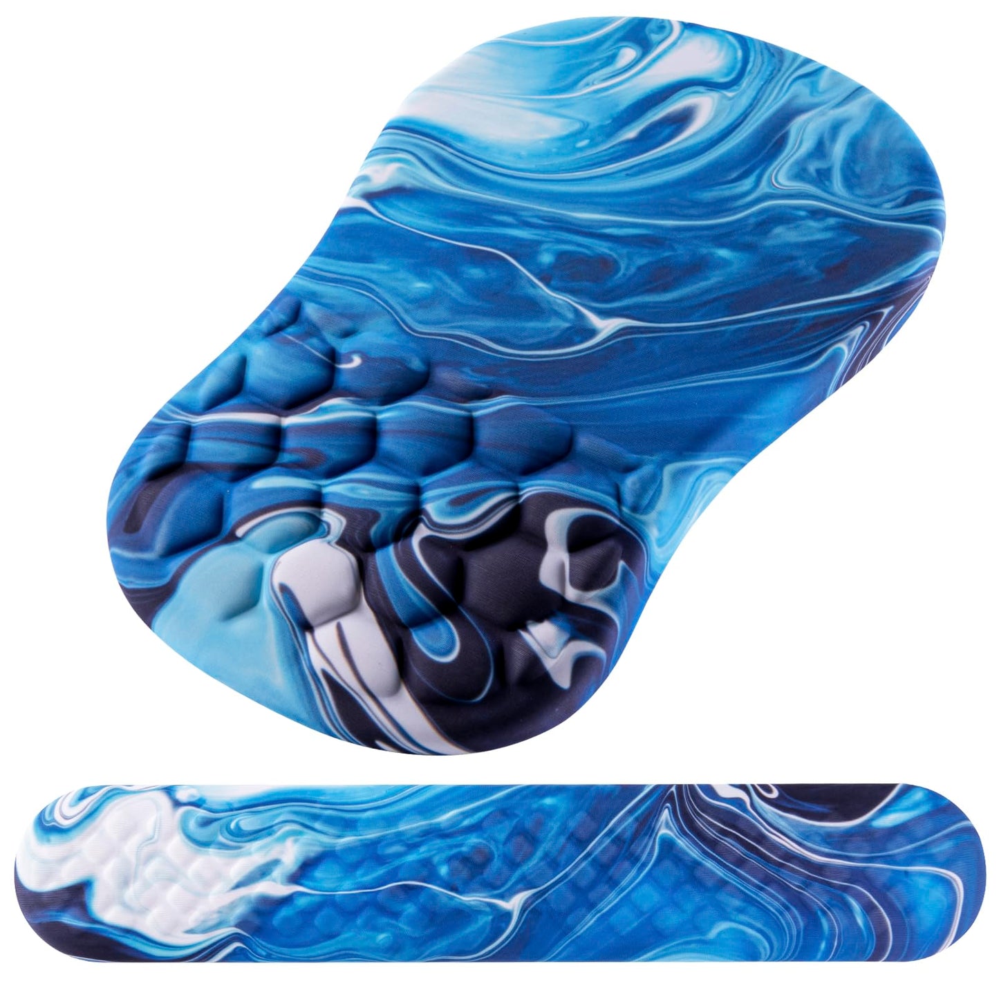 Laokiiy Ergonomic Mouse Pad & Keyboard Wrist Rest Set, Memory Foam