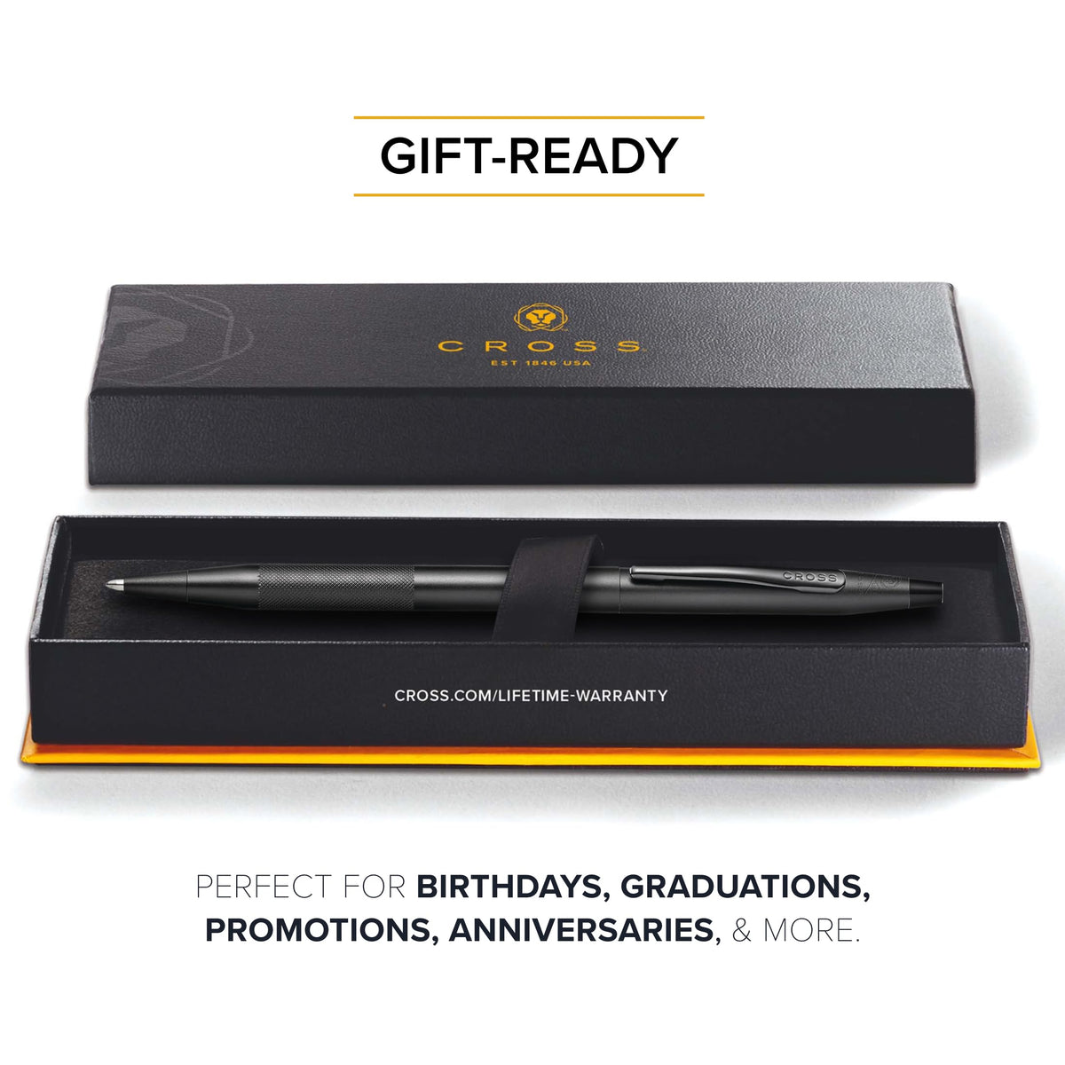 Cross Classic Century Black PVD Micro-knurl Ballpoint Pen, Black Ink