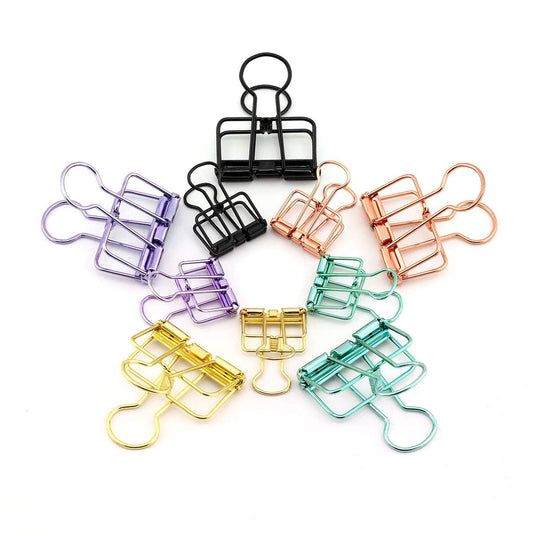 RuiLing 40-Pack Multi-purpose Metal Wire Binder Clip Set,20pcs 2.25 Inch & 20pcs 1.57 Inch Paper