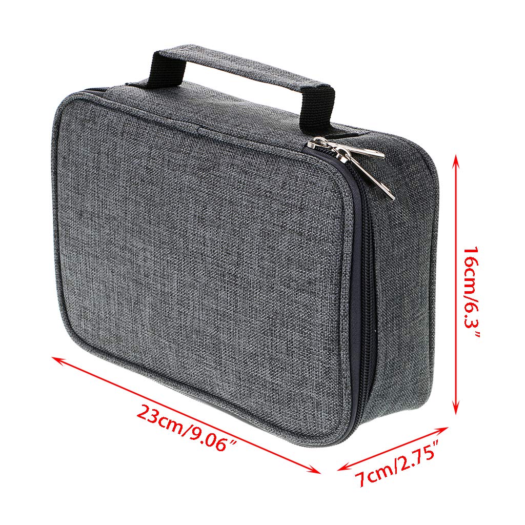 BTSKY® High Capacity Zipper Pens Pencil Case- Multi-Functional Stationery Pencil Pouch 72 Slots