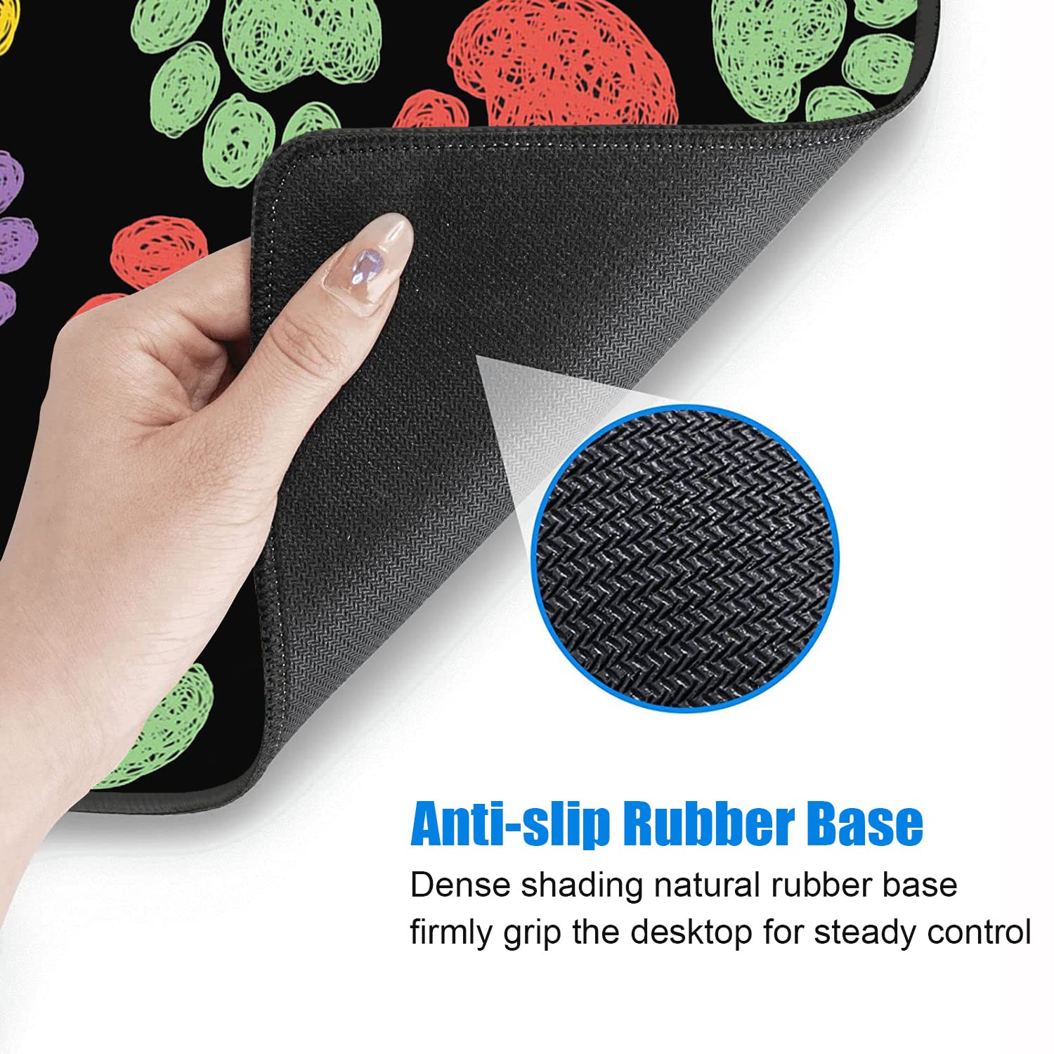 Desk Pad Mat Gaming Mouse Pads with Coasters, 31.5"x 11.8" XXL Large Computer Keyboard Mouse Mat