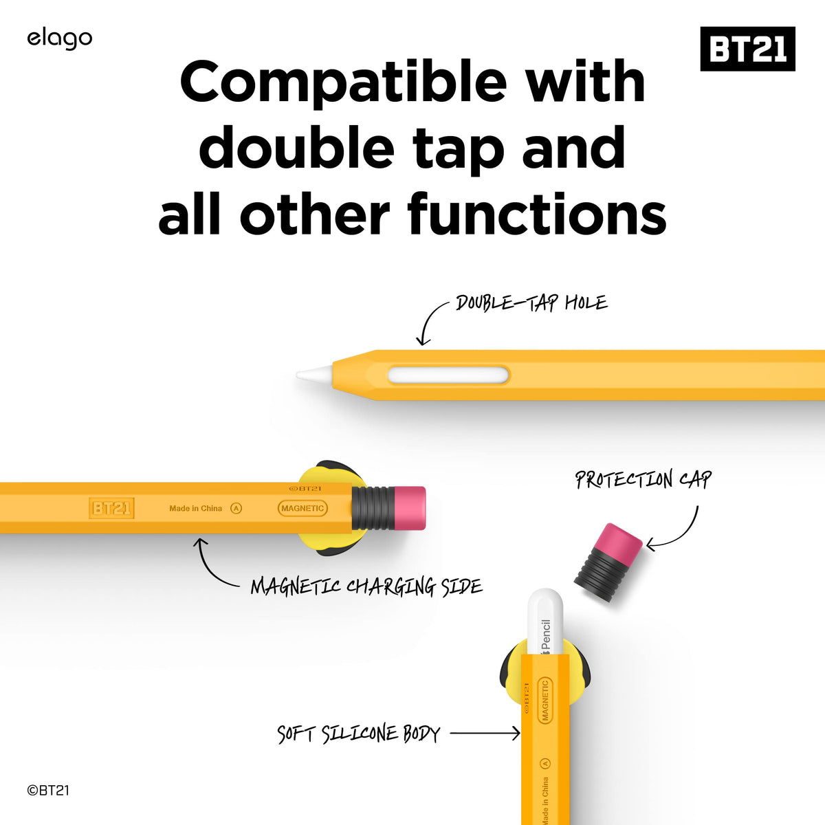elago l BT21 for Apple Pencil Pro & 2nd Gen
